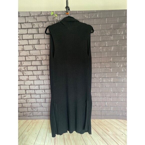 Wilfred Long Sleeveless Cardigan With Pockets In Black S - Picture 4 of 4